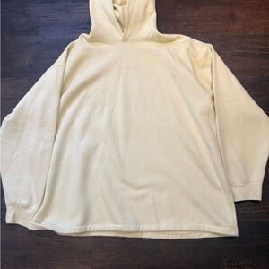 Essentials Cream/canary yellow Hoodie Sweater